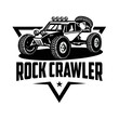 Rock crawler emblem logo template vector illustration