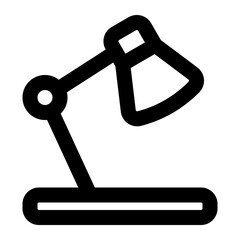 Poster - desk lamp icon outline style