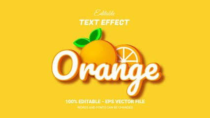 Canvas Print - orange 3d editable text effect