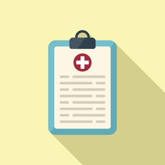 Poster - Patient board icon flat vector. Physical therapist