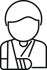 Wall Mural - Therapist patient icon outline vector. Hospital care