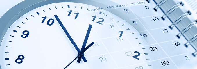 Wall Mural - clock and calendar