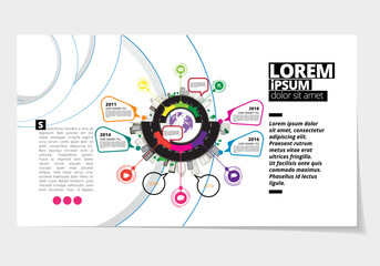 Canvas Print - Elegant layout for business presentation, vector illustartion