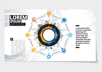 Canvas Print - Elegant layout for business presentation, vector illustartion