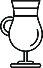 Sticker - Latte icon outline vector. Cafe cup