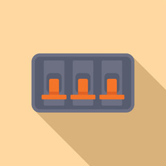Poster - electrical breaker icon flat vector. safety power
