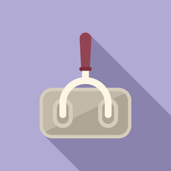 Poster - safety breaker icon flat vector. circuit box