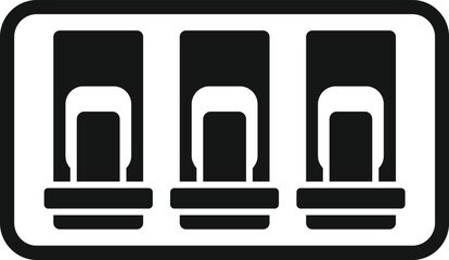 Poster - switchboard icon simple vector. circuit box