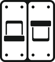 Poster - breaker equipment icon simple vector. circuit box