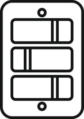 Poster - light breaker icon outline vector. box panel