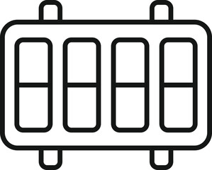 Poster - power breaker icon outline vector. fuse box