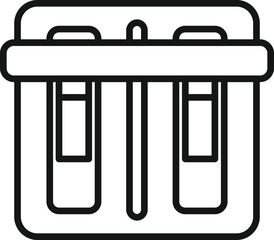 Poster - wire breaker icon outline vector. fuse panel