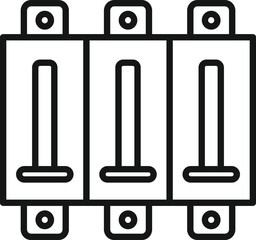 Wall Mural - Breaker off icon outline vector. Fuse box