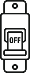 Poster - machine breaker icon outline vector. circuit box