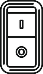 Poster - circuit breaker icon outline vector. electric box