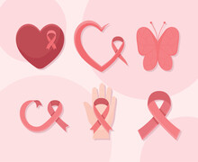 Breast Cancer Icons Set