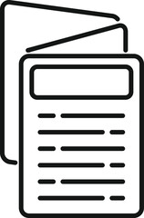 Poster - news paper icon outline vector. web page