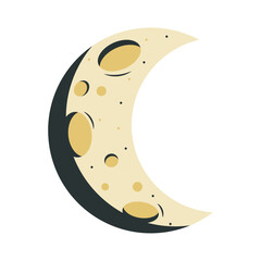 Sticker - crescent moon space outer