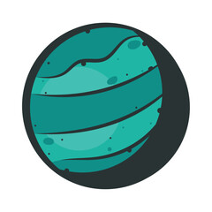 Wall Mural - green planet space outer