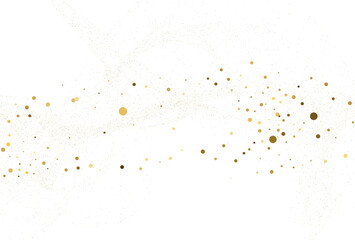 Wall Mural - Light gold glitter round confetti background.