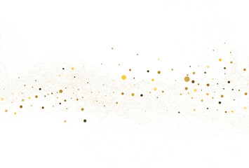Wall Mural - Light gold glitter round confetti background.