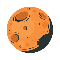 Wall Mural - orange planet space outer