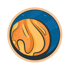 Wall Mural - yellow planet space outer sticker
