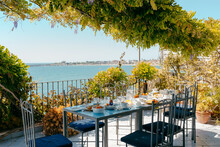Restaurant With A View Of The Mediterranean Sea