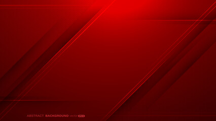 Wall Mural - Abstract red background with stripes lines and light. Modern element for banner, flyer