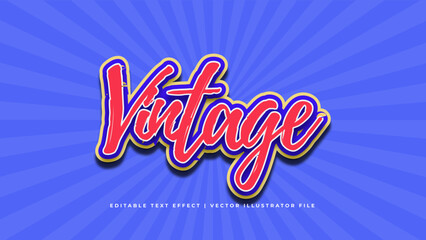 Poster - Retro Classic Editable text effect concept