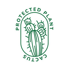 Poster - protected plant cactus label