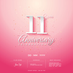 Wall Mural - 11 years anniversary celebration background.