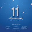 11 years anniversary celebration background.