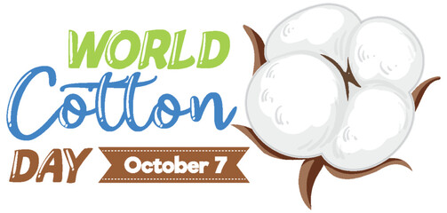 Wall Mural - World Cotton Day Banner Template