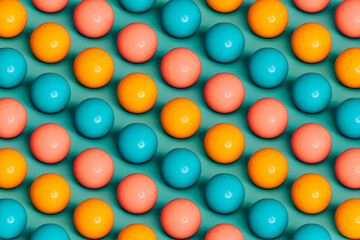 pattern of colorful spheres