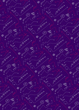 Pattern With Maths On A Purple Background
