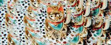 Kaleidoscopic Image Of A Lucky Cat, Banner Format