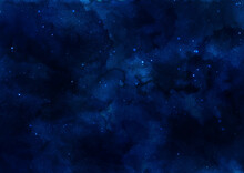 Hand Painted Watercolour Night Sky Background