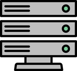 Poster - Server data icon outline vector. Computer fraud. Cyber web