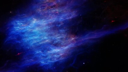 Wall Mural - Fly through of stars and galaxies to the far reaches of the universe.