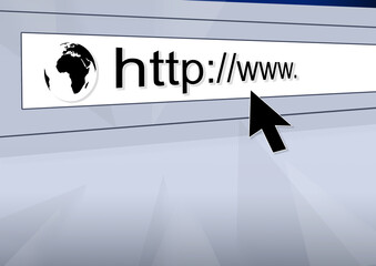 http address and mouse cursor, link web browser detail.