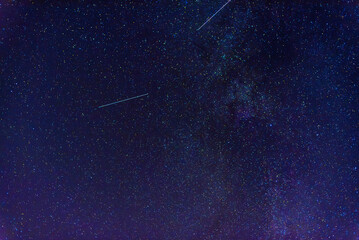 Wall Mural - A starry sky with many stars at night