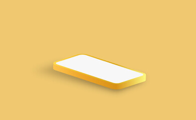 Poster - Realistic smartphone mockup in golden colors. Luxury device template for presentation.