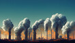 Luftverschmutzung und CO2 Ausstoss von Schornsteinen