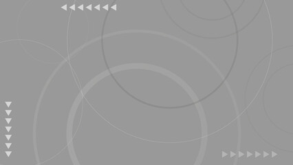 Poster - Abstract gray gradient background with outlined circular shapes and arrows. Vector stock.