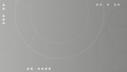 Poster - Abstract gray gradient background with outlined circular shapes and arrows. Vector stock.