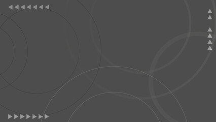Poster - Abstract gray gradient background with outlined circular shapes and arrows. Vector stock.