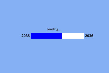 Sticker - Loading - blau - 2035/2036