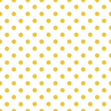 Vector Seamless Pattern With Yellow Dots. Vector Polka Dot Print In Yellow Colour.