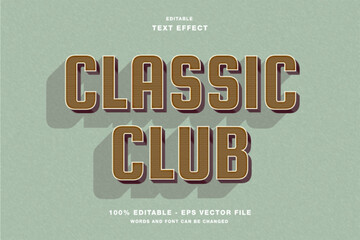 Classic Club vintage text effect